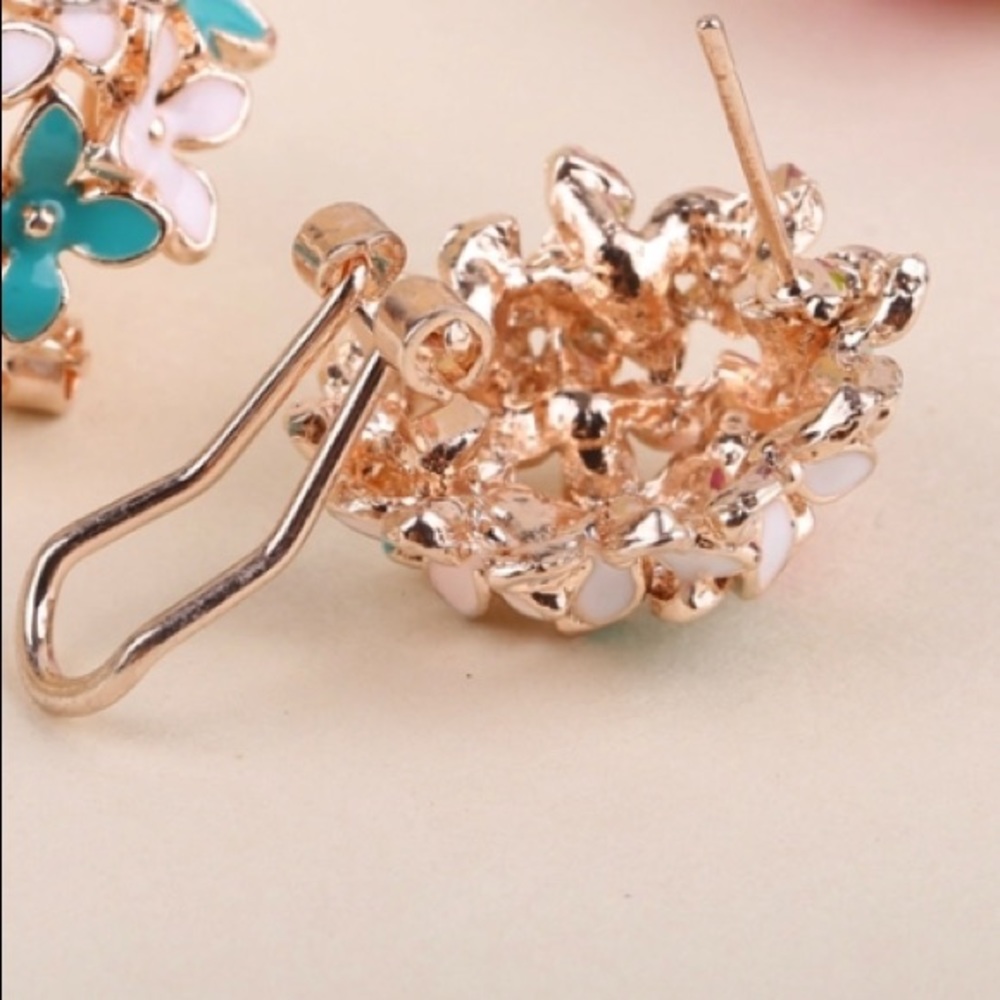 NEW!!💙💎🌸HYDRANGEAS!!🌸💎💙GORGEOUS!! EARRINGS!! - Picture 3 of 10